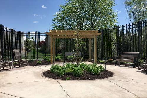 An aerial view of Harrisonburg City Hall, Harrisonburg, VA, where you can see all construction, old and new.