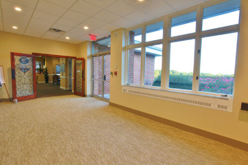 The balcony above the lobby area in the new Harrisonburg City Hall, Harrisonburg, VA.