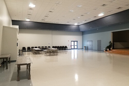 An aerial view of Harrisonburg City Hall, Harrisonburg, VA, where you can see all construction, old and new.